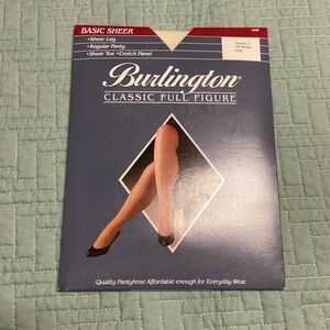 Ladies Basic Sheer Burlington Off White 448 Pantyhose Size Queen 2